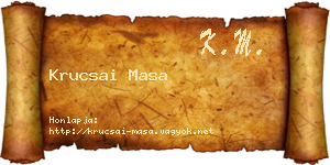 Krucsai Masa névjegykártya